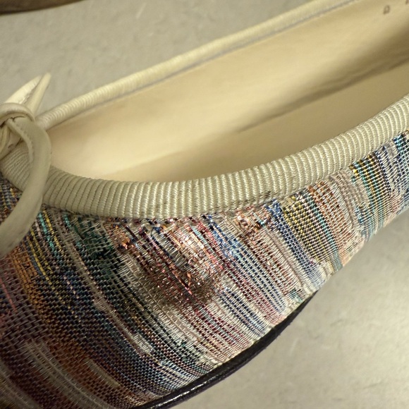 Womens Auth Chanel Multicolor Bow Tie Ballet Ballerina Flat, Size 38.5 - Picture 9 of 16